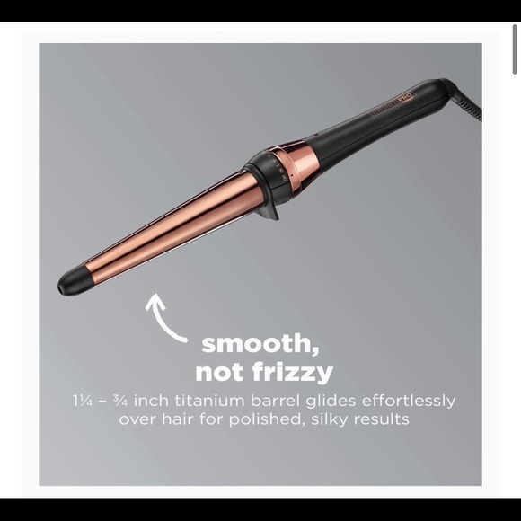 Conair Rose Gold Titanium Curling Wand, 1 ¼ - ¾” - Picture 2 of 5